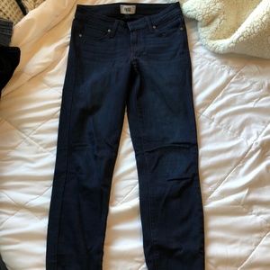 Paige dark wash skinny jeans